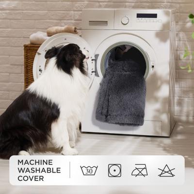 Show full view: Bedsure Foldable Human Size Giant Dog Bed for Adults, XX-Large, Dark Grey slide 7 of 10