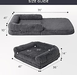 Bedsure Foldable Human Size Giant Dog Bed for Adults, XX-Large, Dark Grey slide 2 of 8