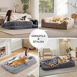 Bedsure Foldable Human Size Giant Dog Bed for Adults, XX-Large, Camel slide 2 of 8