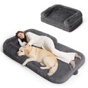 Bedsure Foldable Human Size Giant Dog Bed for Adults, XX-Large, Dark Grey