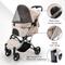 Show in main carousel: Ibiyaya Evolution Speedy Fold Buggy Dog & Cat Stroller, Oatmeal Tan slide 3 of 11