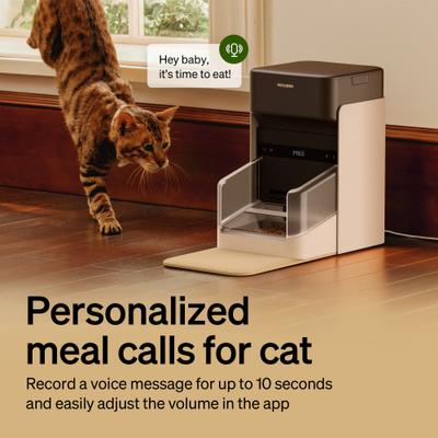 Show full view: Petlibro One RFID Automatic WiFi App Controlled Cat Feeder with Collar Tag, 3-L, Beige slide 5 of 10