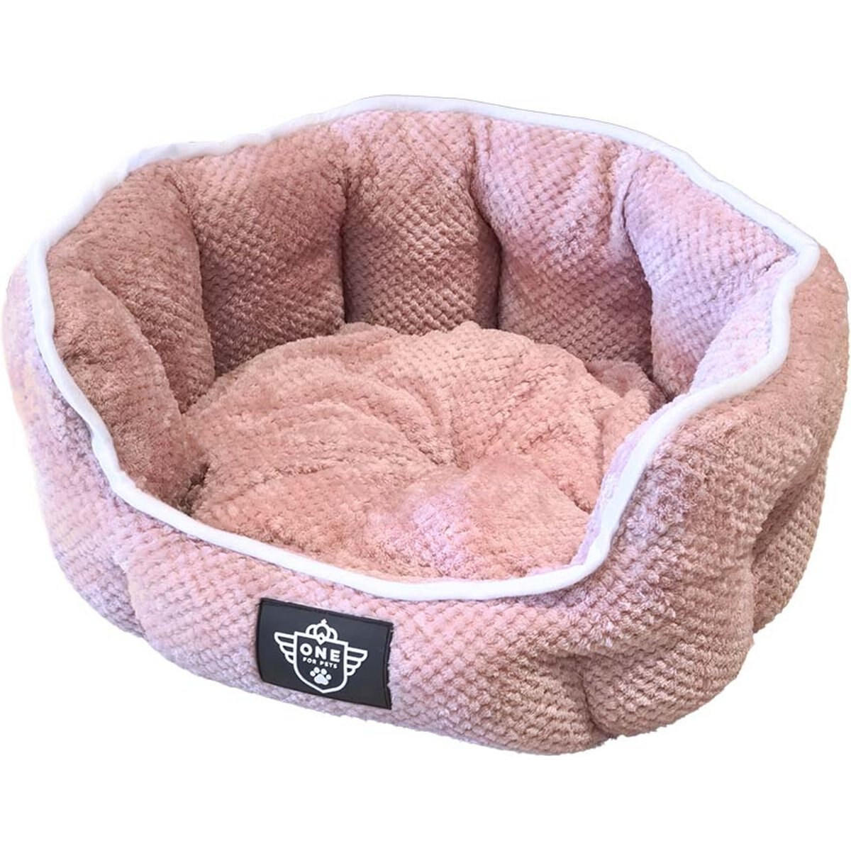 One for Pets Snuggle Dog Bed, Pink, Large