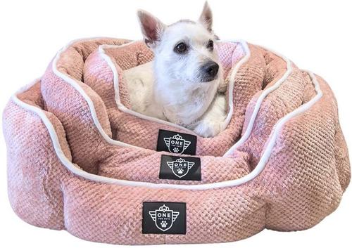 Show full view: One for Pets Snuggle Dog Bed, Blue, Small slide 6 of 8