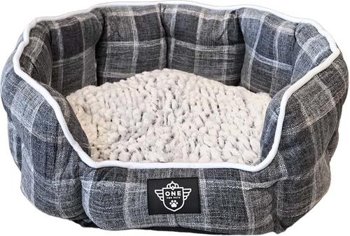 Show full view: One for Pets Snuggle Dog Bed, Checkered, Medium slide 2 of 7