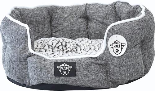 Show full view: One for Pets Snuggle Dog Bed, Gray, Large slide 2 of 8