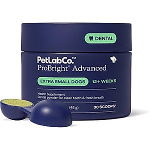 PetLab Co. ProBright Advanced Chicken Flavored Powder Dental Supplement for Dogs, X-Small Dogs: 1.59-oz jar