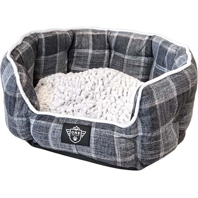 One for Pets One for Pets Snuggle Dog Bed, Checkered, Small
