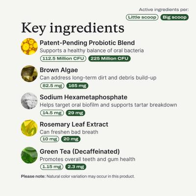 Show full view: PetLab Co. ProBright Advanced Chicken Flavored Powder Dental Supplement for Dogs, X-Small Dogs: 1.59-oz jar slide 7 of 11