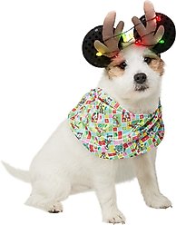 Rubie's Costume Company Christmas Mickey Mouse Dog & Cat Reindeer Light-Up Holiday Set, Medium/Large