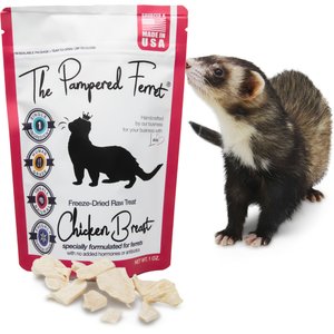 The Pampered Ferret Freeze-Dried Raw Chicken Breast Ferret Treats, 1-oz bag