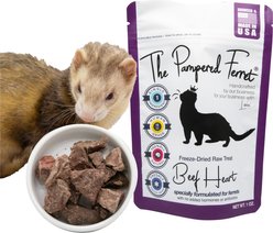 The Pampered Ferret Freeze-Dried Raw Beef Heart Ferret Treats, 1-oz bag slide 2 of 6