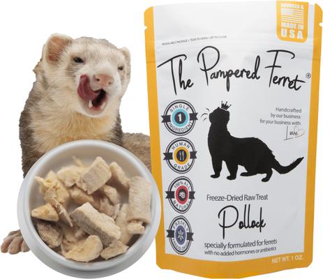 Show full view: The Pampered Ferret Freeze-Dried Raw Pollock Ferret Treats, 1-oz bag slide 3 of 7