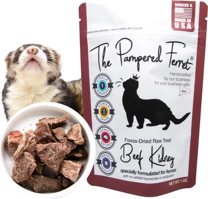 Show full view: The Pampered Ferret Freeze-Dried Raw Beef Kidney Ferret Treats, 1-oz bag slide 3 of 8