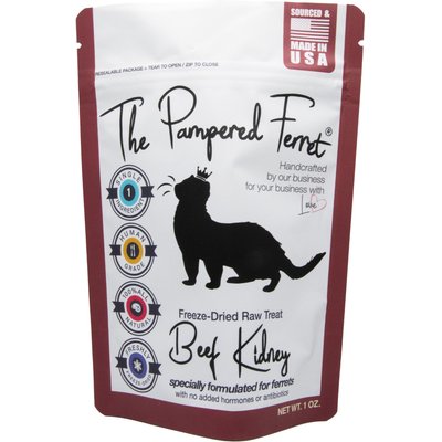 The Pampered Ferret The Pampered Ferret Freeze-Dried Raw Beef Kidney Ferret Treats, 1-oz bag