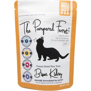 The Pampered Ferret Freeze-Dried Raw Bison Kidney Ferret Treats, 1-oz bag