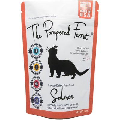 The Pampered Ferret The Pampered Ferret Freeze-Dried Raw Salmon Ferret Treats, 1-oz bag