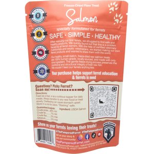 The Pampered Ferret Freeze-Dried Raw Salmon Ferret Treats, 1-oz bag