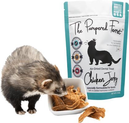 Show full view: The Pampered Ferret Chicken Breast Jerky Ferret Treats, 2-oz bag slide 2 of 9