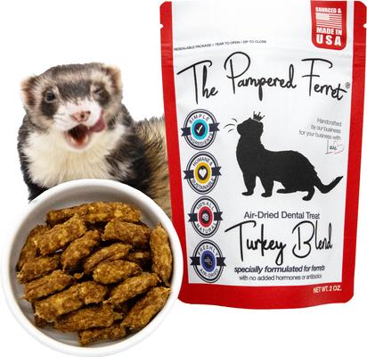 Show full view: The Pampered Ferret Turkey Blend Jerky Ferret Treats, 2-oz bag slide 5 of 5