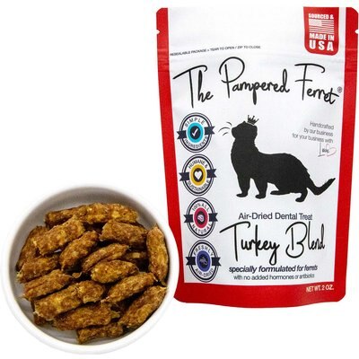 The Pampered Ferret The Pampered Ferret Turkey Blend Jerky Ferret Treats, 2-oz bag