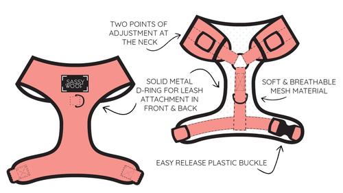 Show full view: Sassy Woof Western Barbie Adjustable Dog Harness, Medium: 18 to 25-in chest slide 5 of 8
