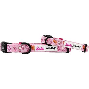 Sassy Woof Western Barbie Dog Collar, X-Small: 9.5-in neck, 1/3-in wide
