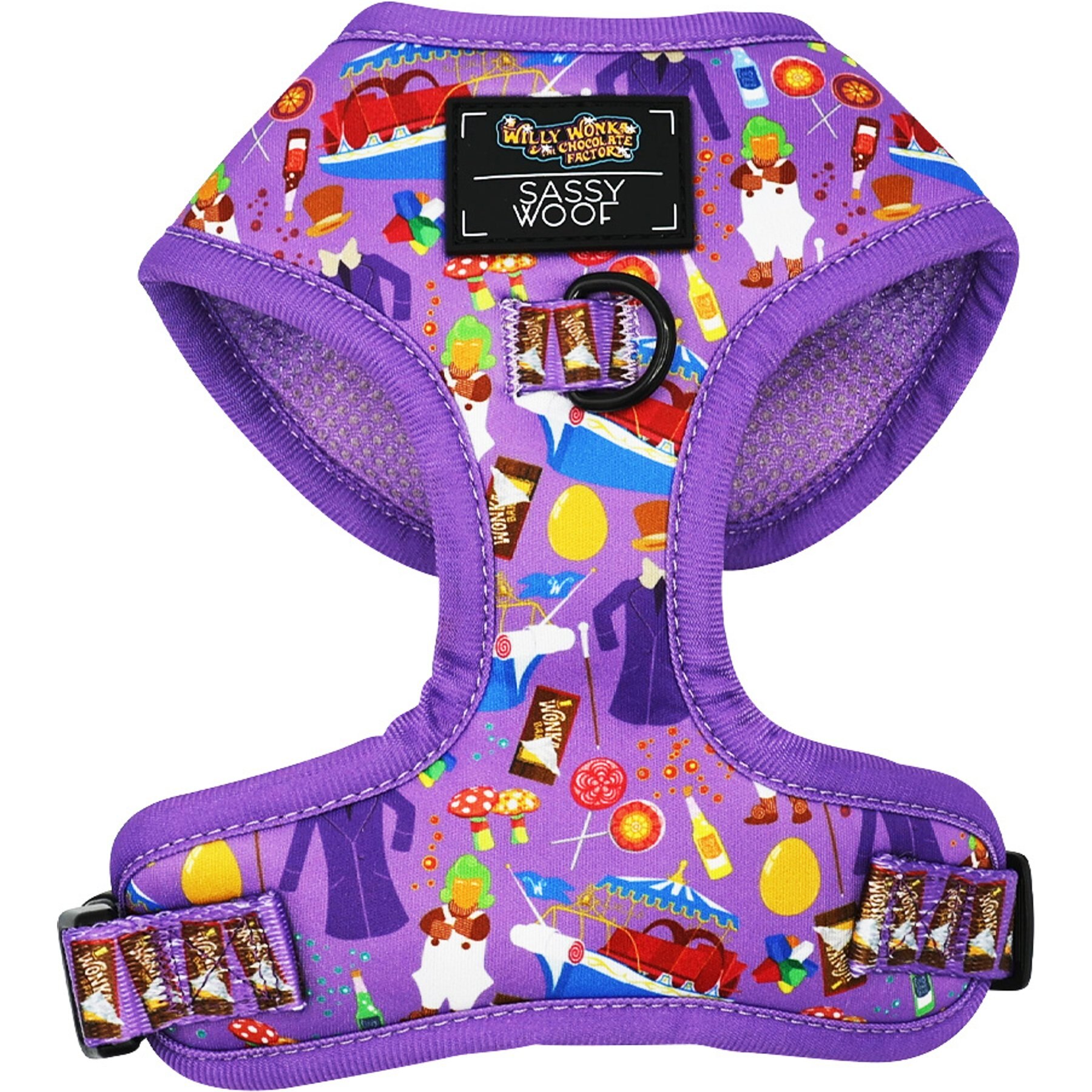 Sassy Woof Willy Wonka & The Chocolate Factory Adjustable Dog Harness, Large: 22 to 33-in chest