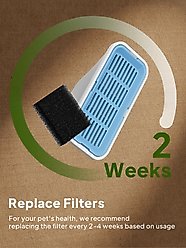 Voluas Wireless Stainless Steel Cat Water Fountain Replacement Filters & Sponges, 9 count slide 2 of 5