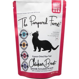 The Pampered Ferret Freeze-Dried Raw Chicken Breast Ferret Treats, 1-oz bag