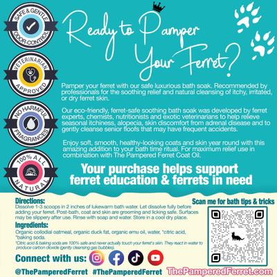Show full view: The Pampered Ferret Soothing Bath Soak for Ferrets, 12-oz bag slide 2 of 8