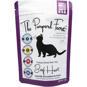 The Pampered Ferret Freeze-Dried Raw Beef Heart Ferret Treats, 1-oz bag