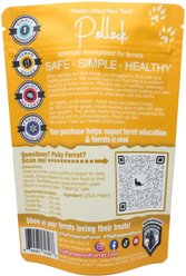 The Pampered Ferret Freeze-Dried Raw Pollock Ferret Treats, 1-oz bag slide 2 of 6