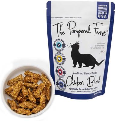 Show full view: The Pampered Ferret Chicken Blend Jerky Ferret Treats, 2-oz bag slide 3 of 5