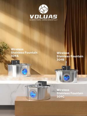 Show full view: Voluas Wireless Stainless Steel Cat Water Fountain Replacement Filters & Sponges, 9 count slide 2 of 5