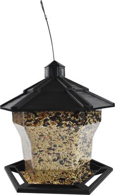 Show full view: Pennington Earth Smart Recycled EcoGazebo Bird Feeder, Black slide 3 of 12