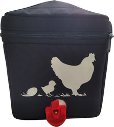 RentACoop Zero Chill Heated Poultry Waterer with Insulated Cover, 64-oz