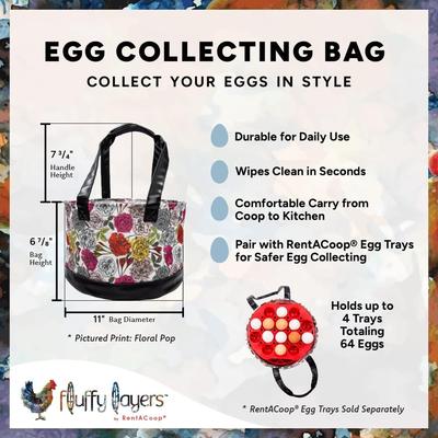 Show full view: RentACoop Egg Collecting Bag, Floral Pop slide 2 of 8