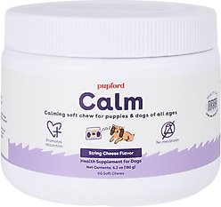 Pupford Calming String Cheese Flavored Soft Chew Calming Supplement for Puppies, 60 count