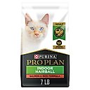 Purina Pro Plan Adult Indoor Hairball Management Salmon & Rice Formula Dry Cat Food, 7-lb bag