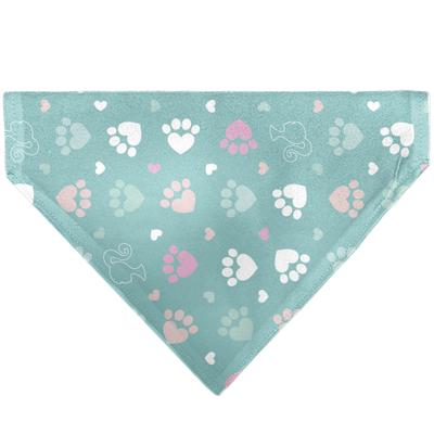 Show full view: Buckle-Down Barbie Bold Text Paw Print Icons Slide-On Dog Bandana slide 1 of 6