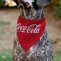 Buckle-Down Coca-Cola Script Logo Centered Slide-On Dog Bandana, Red slide 2 of 6
