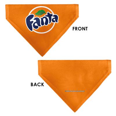 Show full view: Buckle-Down Fanta Orange Round Logo Slide-On Dog Bandana, Orange slide 3 of 6