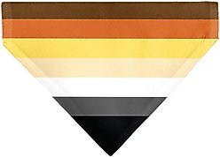 Buckle-Down Bear Pride Flag Slide-On Dog Bandana, Yellow slide 2 of 6