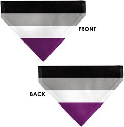 Buckle-Down Asexual Flag Slide-On Dog Bandana, Grey slide 2 of 6