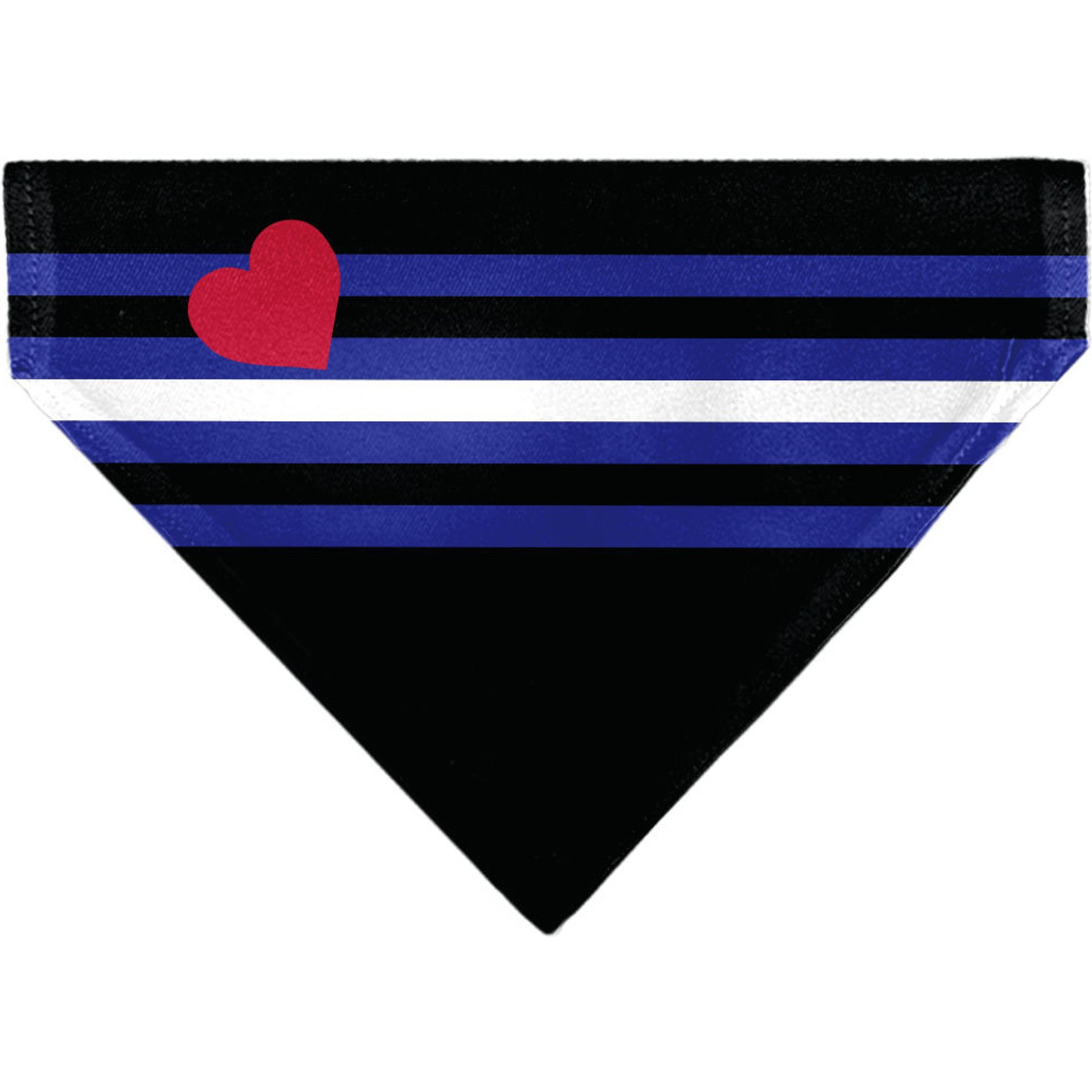 Buckle-Down Leather Flag Slide-On Dog Bandana, Blue