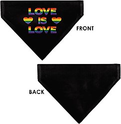 Buckle-Down Valentine's Day Love Is Love Heart Rainbow Slide-On Dog Bandana slide 2 of 6