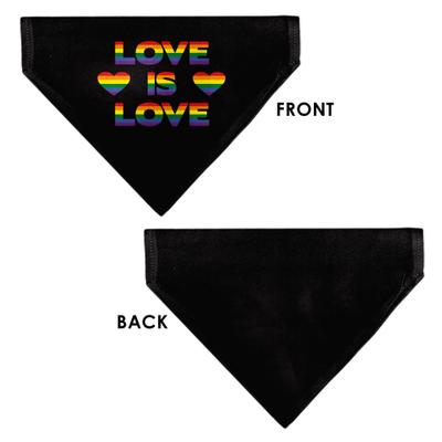 Show full view: Buckle-Down Valentine's Day Love Is Love Heart Rainbow Slide-On Dog Bandana slide 3 of 6