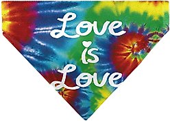 Buckle-Down Valentine's Day Love is Love Quote Tie Dye Slide-On Dog Bandana
