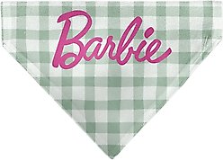 Buckle-Down Barbie Script Plaid Slide-On Dog Bandana